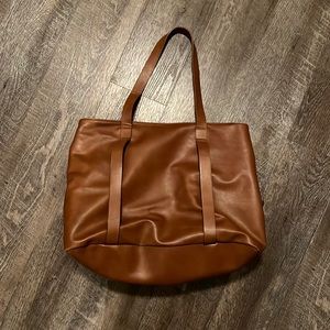 Faux Leather Laptop Bag/Travel Tote